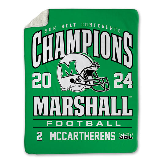 Marshall - NCAA Football : Charles McCartherens - SBC Champions Blanket-0