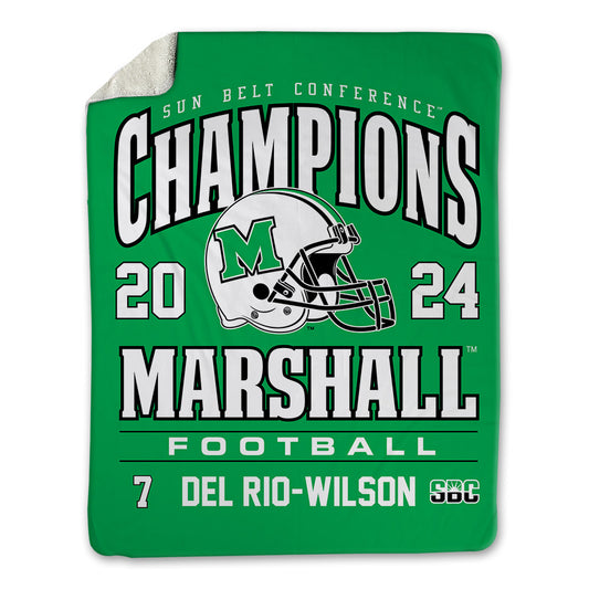 Marshall - NCAA Football : Carlos Del Rio-Wilson - SBC Champions Blanket-0