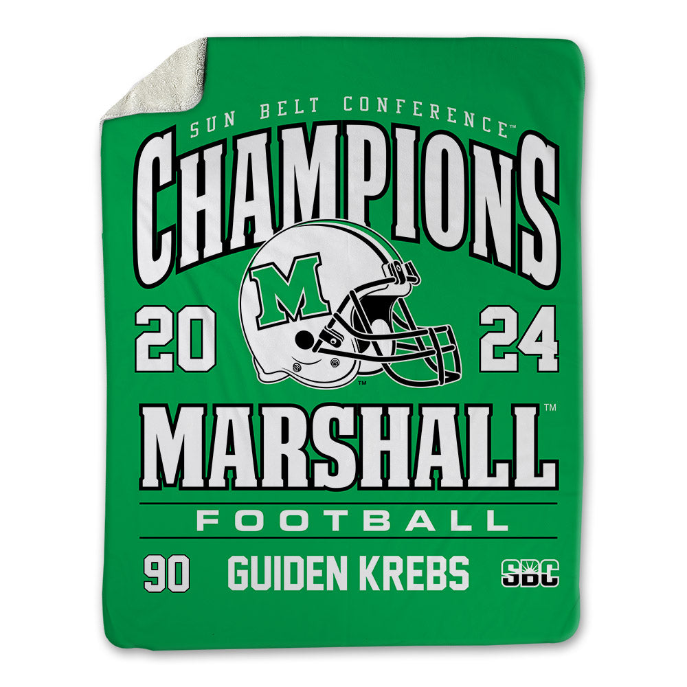Marshall - NCAA Football : Samuel Guiden Krebs - SBC Champions Blanket-0