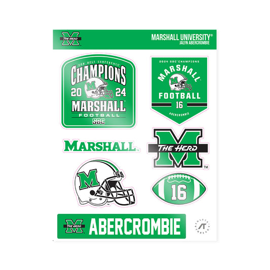 Marshall - NCAA Football : Jalyn Abercrombie - SBC Champions Sticker Sheet-0