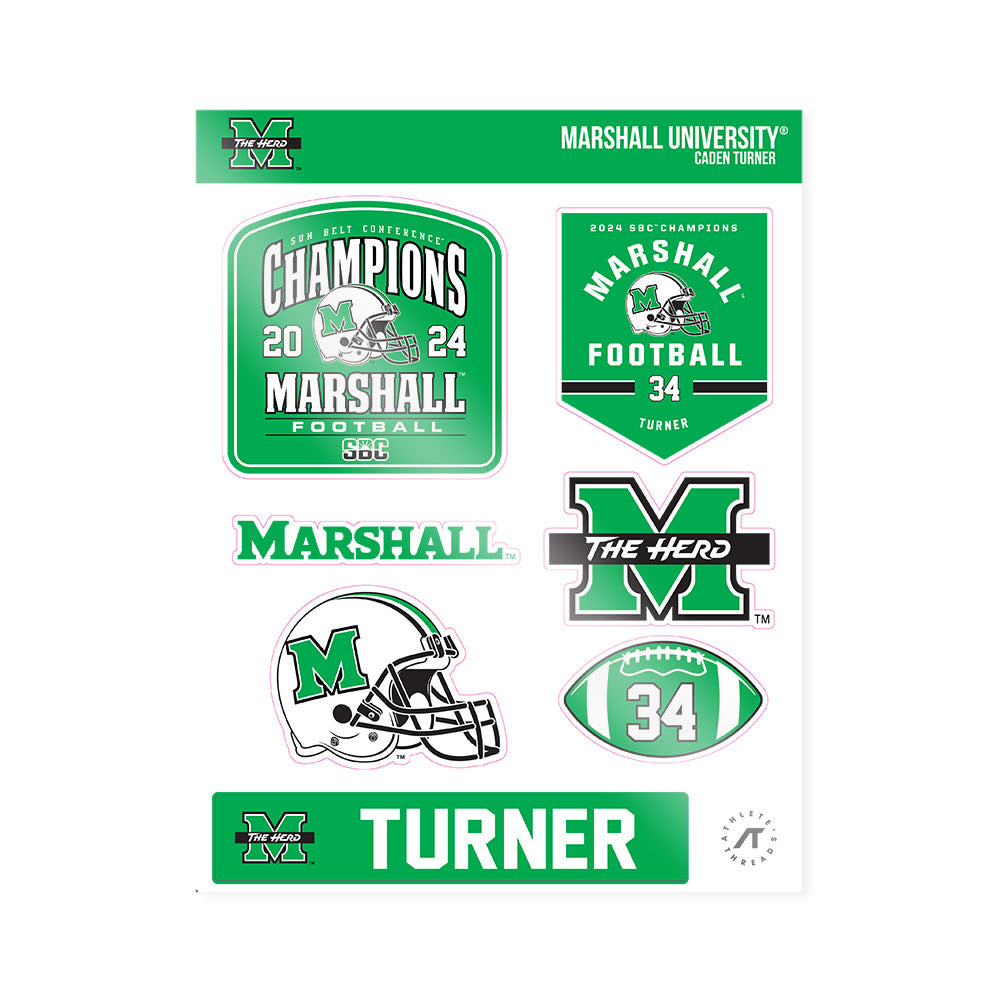 Marshall - NCAA Football : Caden Turner - SBC Champions Sticker Sheet-0