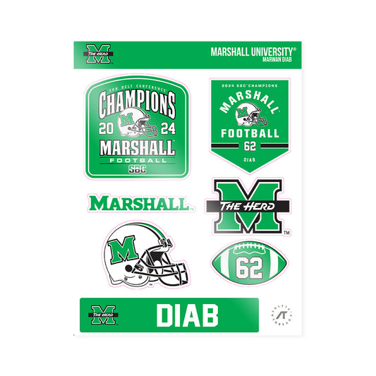 Marshall - NCAA Football : Marwan Diab - SBC Champions Sticker Sheet-0
