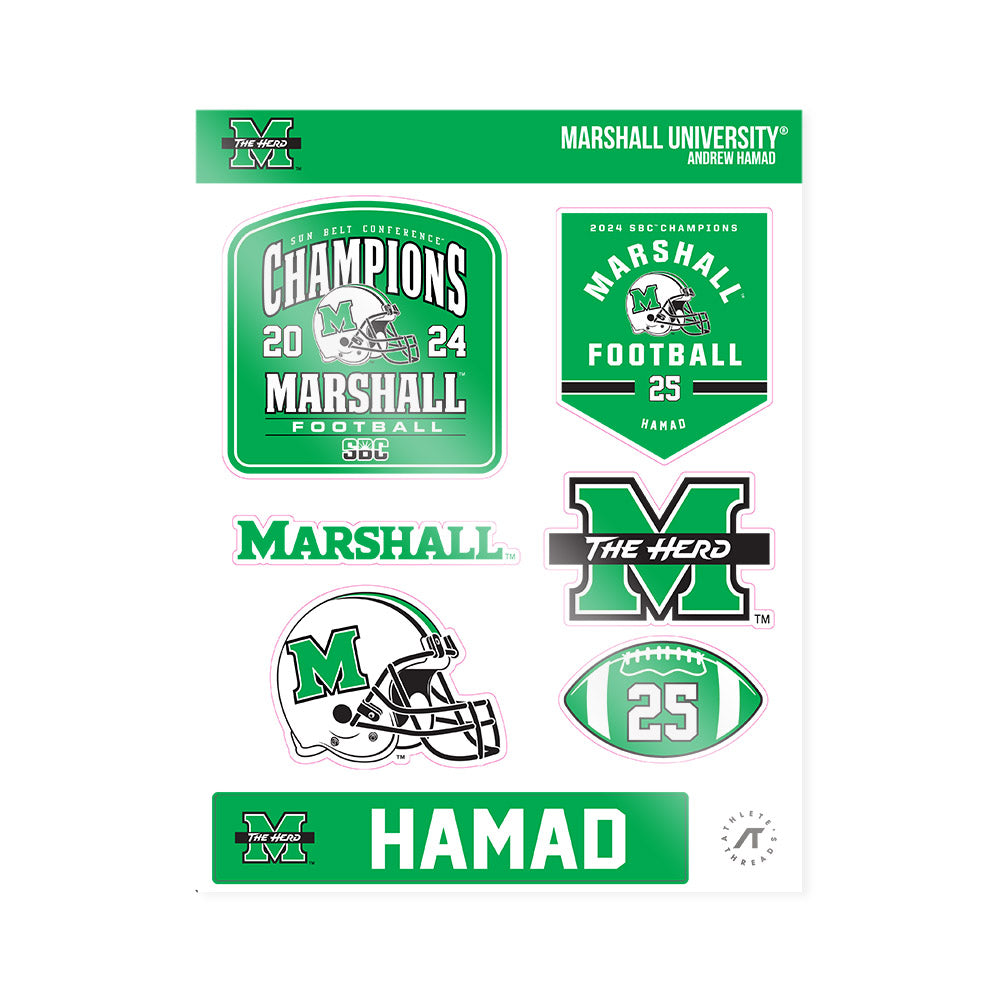 Marshall - NCAA Football : Andrew Hamad - SBC Champions Sticker Sheet-0