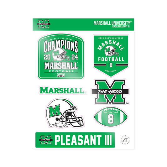 Marshall - NCAA Football : Eddie Pleasant III - SBC Champions Sticker Sheet-0