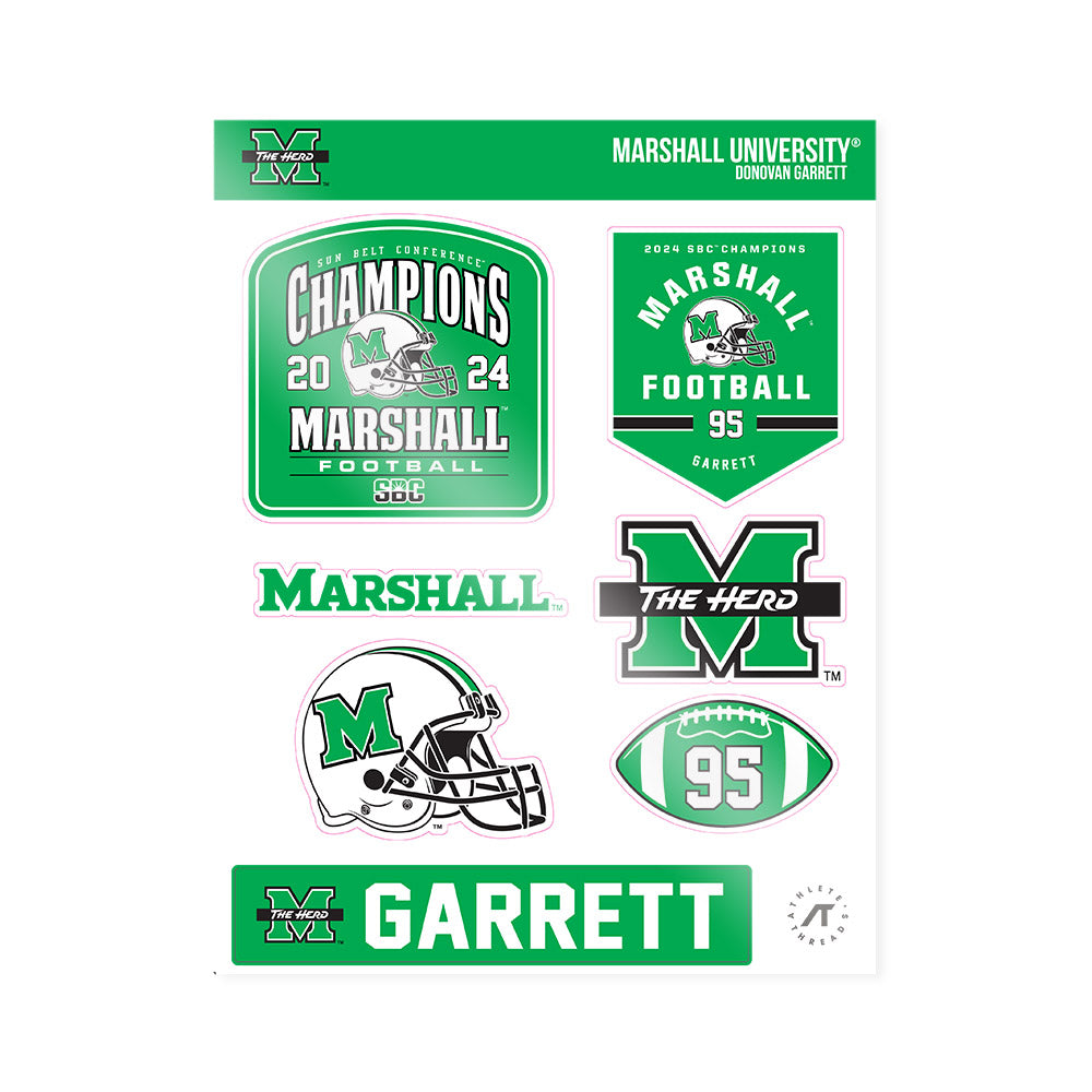 Marshall - NCAA Football : Donovan Garrett - SBC Champions Sticker Sheet-0