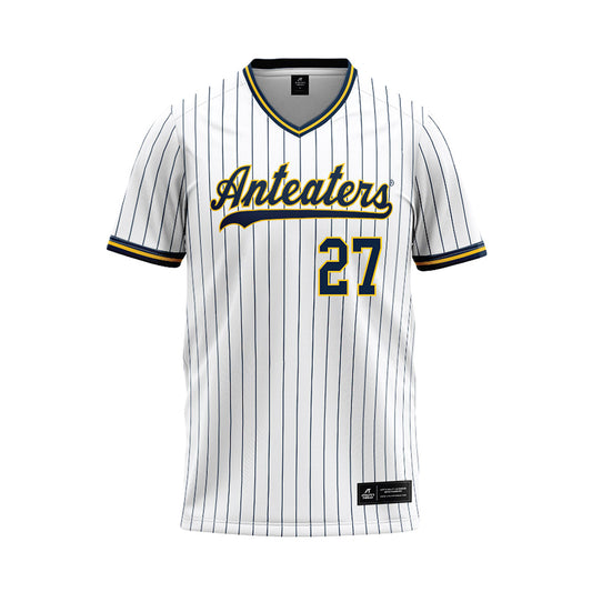 UCI - NCAA Baseball : Brandon Luu - White Baseball Jersey-0