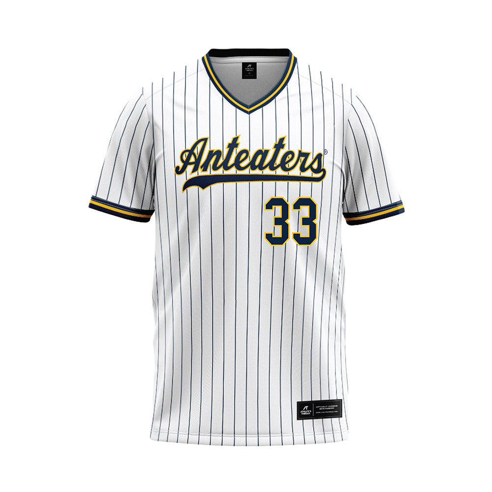 UCI - NCAA Baseball : Tyler Foster - White Baseball Jersey-0
