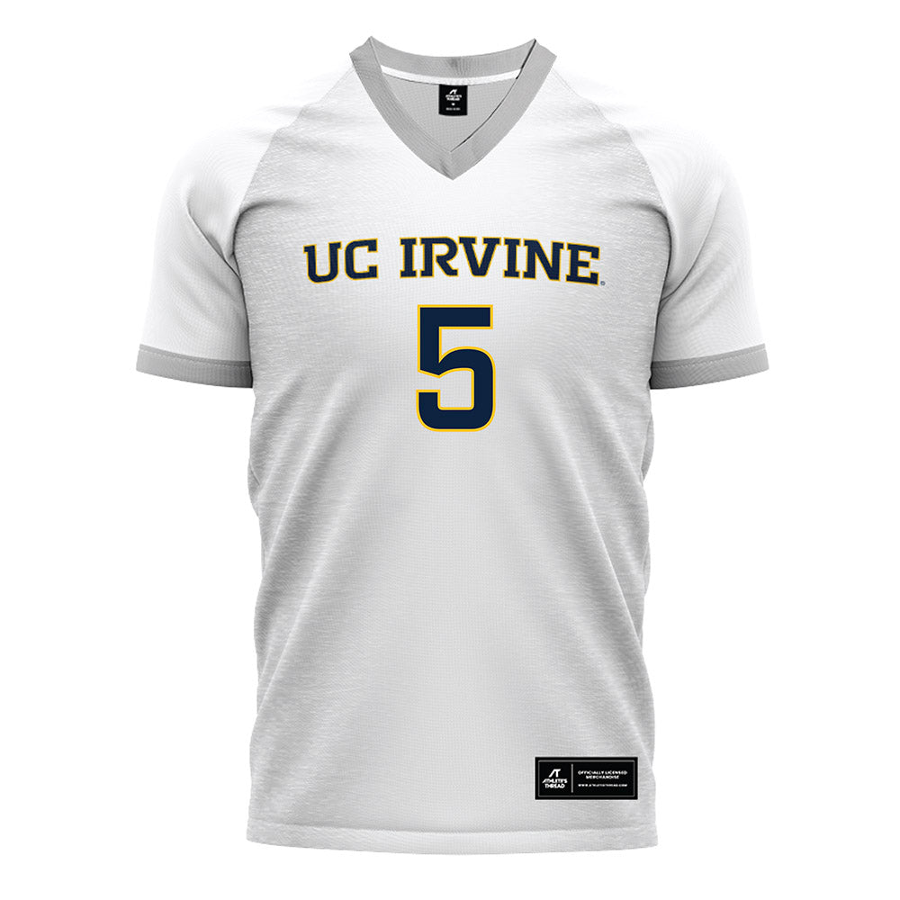 UCI - NCAA Men's Soccer : Gustavo Gonzalez - White Soccer Jersey-0
