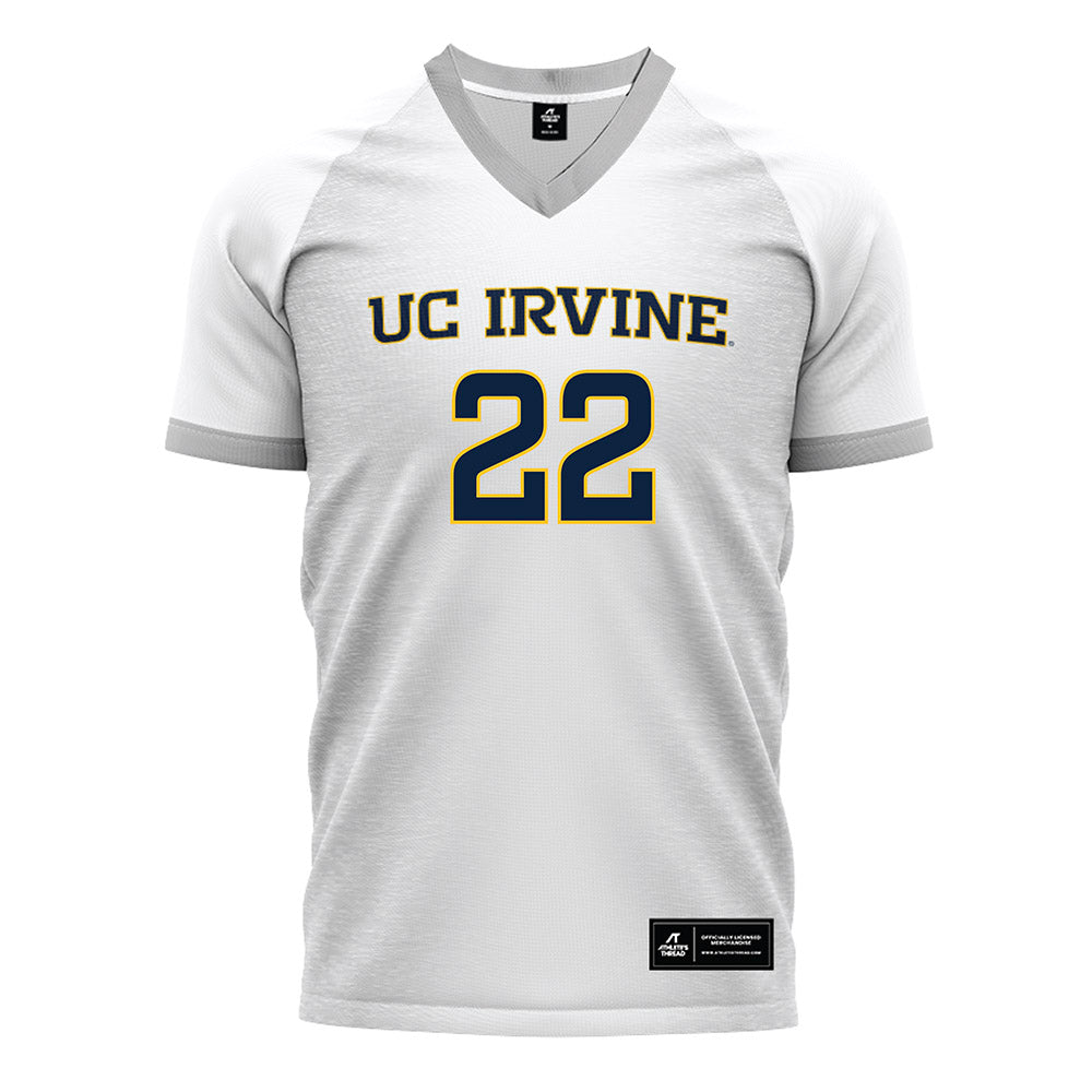 UCI - NCAA Men's Soccer : Shane Kaemerle - White Soccer Jersey-0