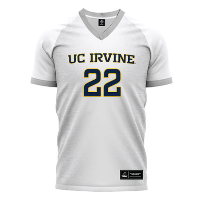 UCI - NCAA Men's Soccer : Shane Kaemerle - White Soccer Jersey-0
