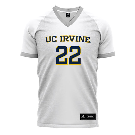 UCI - NCAA Men's Soccer : Shane Kaemerle - White Soccer Jersey-0