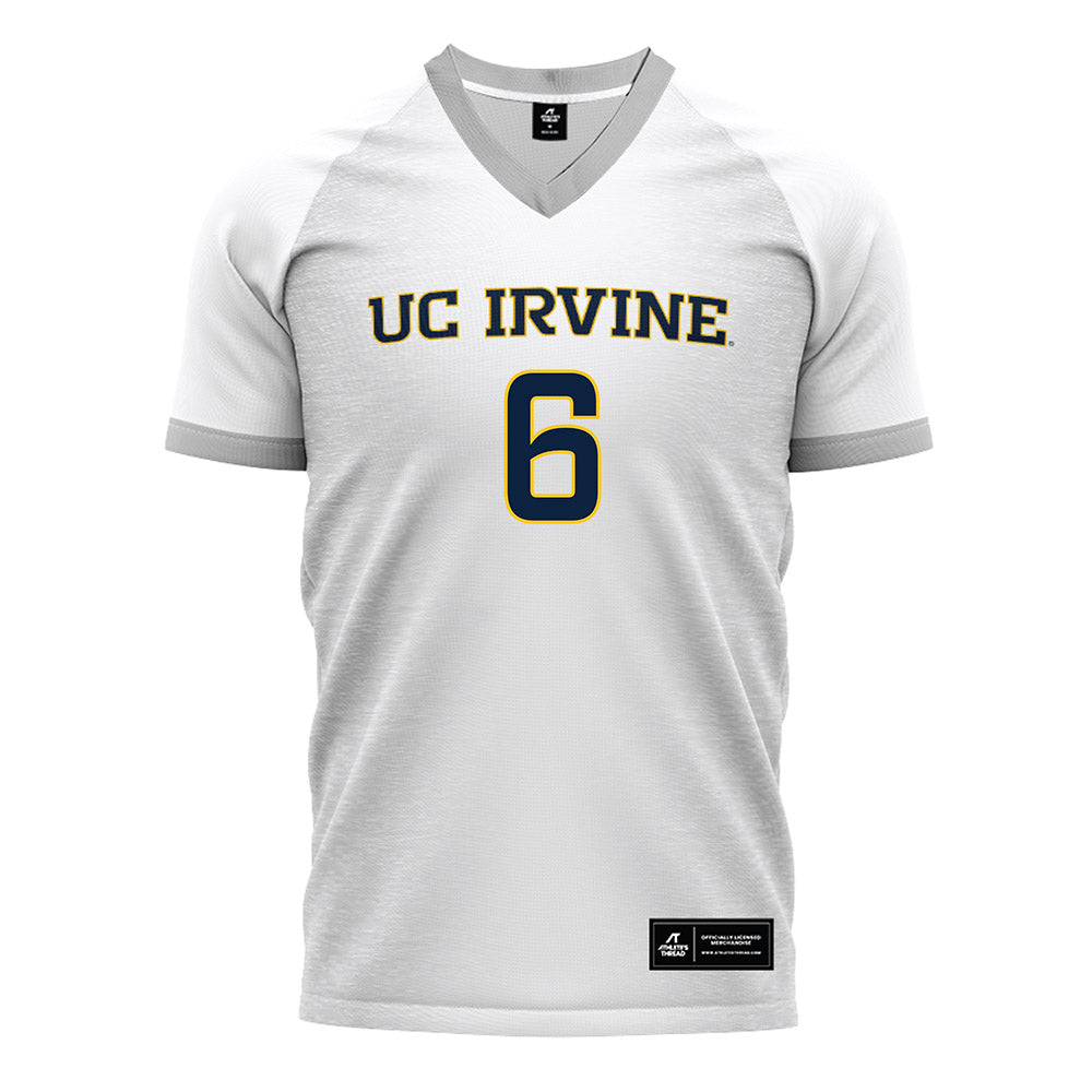 UCI - NCAA Men's Soccer : Cristian Gallo - White Soccer Jersey-0