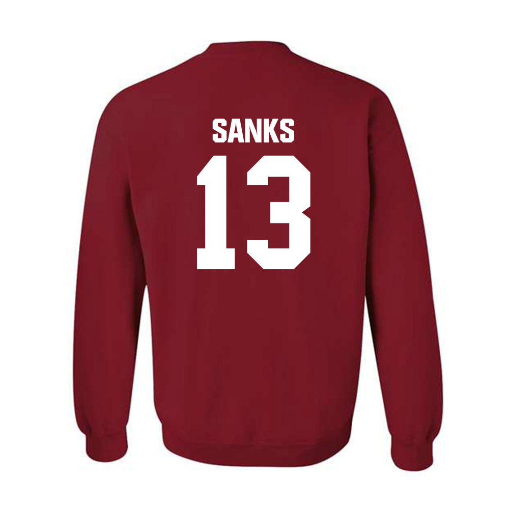 Indiana - NCAA Football : Jiquan Sanks - Classic Shersey Crewneck Sweatshirt-1