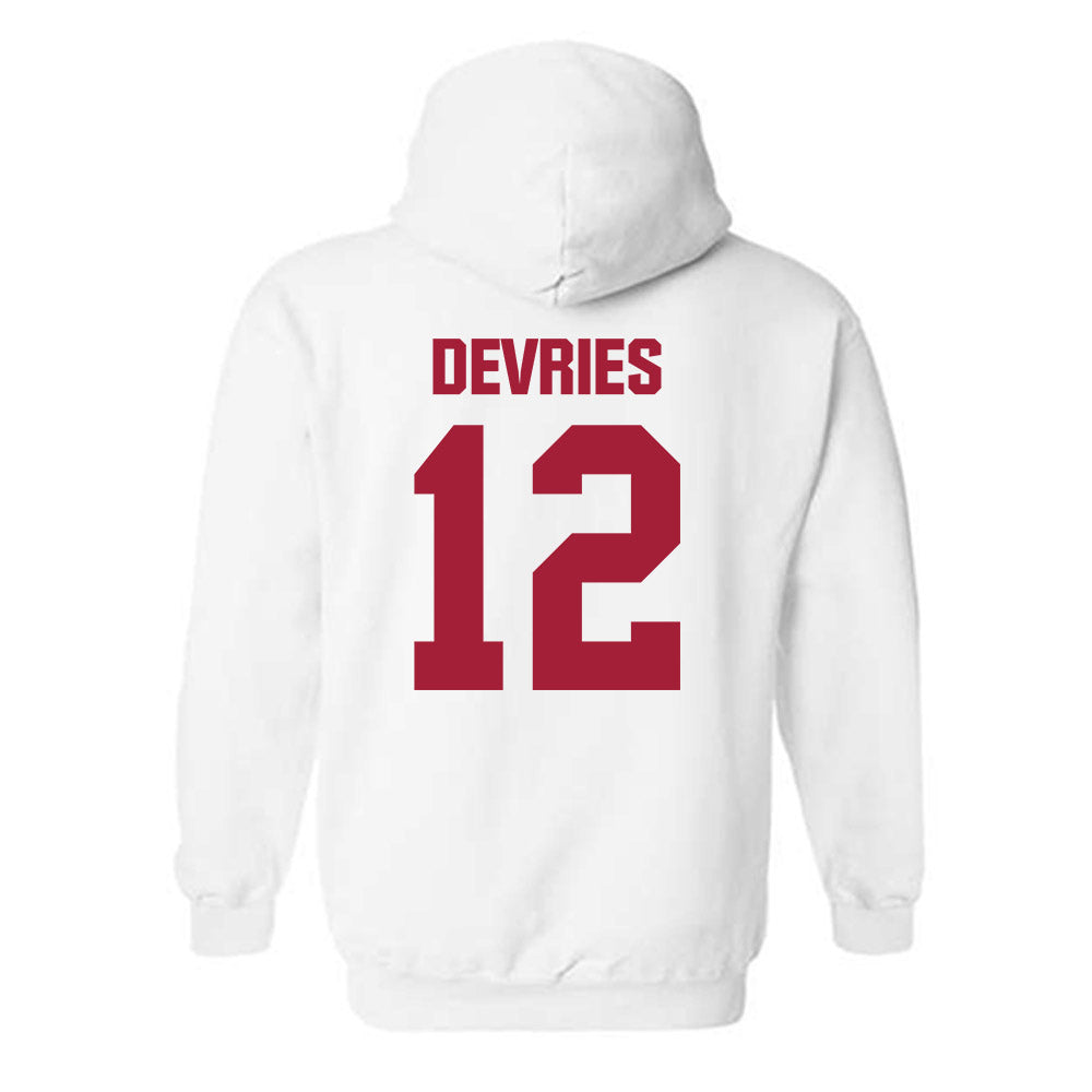 Indiana - NCAA Men's Basketball : Tucker DeVries - Classic Shersey Hooded Sweatshirt-1