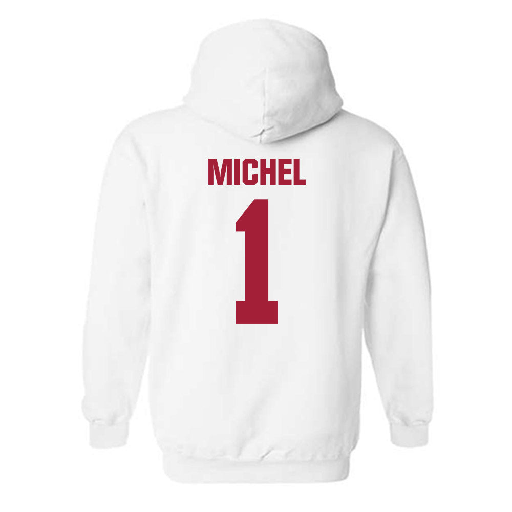 Indiana - NCAA Men's Soccer : Judewellin Michel - Classic Shersey Hooded Sweatshirt-1