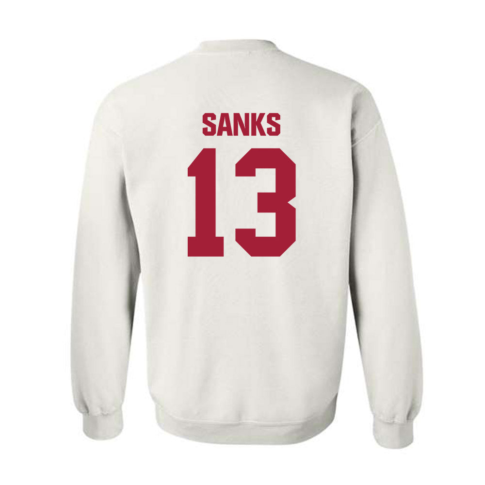 Indiana - NCAA Football : Jiquan Sanks - Classic Shersey Crewneck Sweatshirt-1