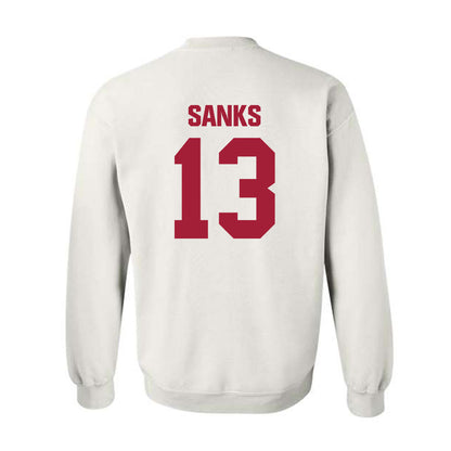 Indiana - NCAA Football : Jiquan Sanks - Classic Shersey Crewneck Sweatshirt-1