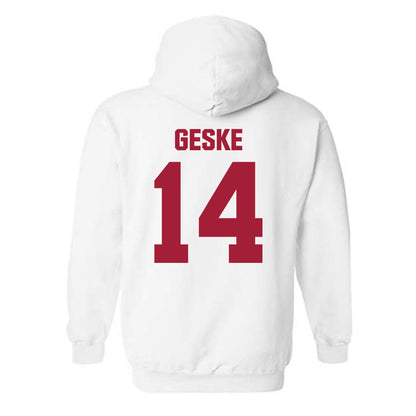 Indiana - NCAA Football : Maverick Geske - Classic Shersey Hooded Sweatshirt-1