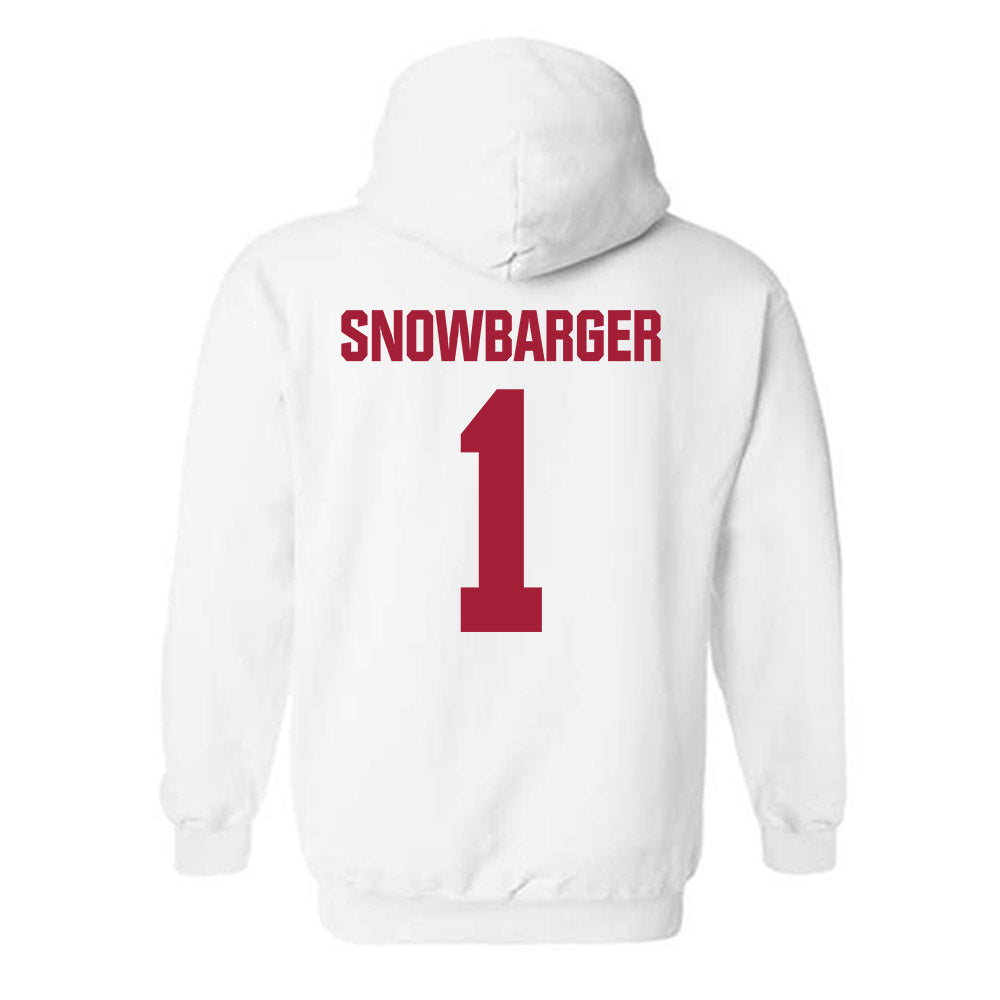 Indiana - NCAA Women's Volleyball : Sara Snowbarger - Classic Shersey Hooded Sweatshirt-1