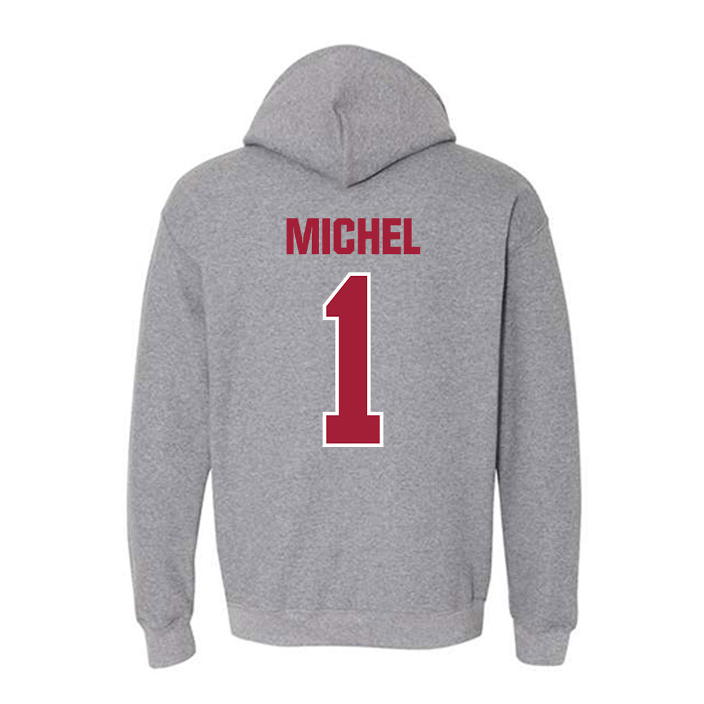 Indiana - NCAA Men's Soccer : Judewellin Michel - Classic Shersey Hooded Sweatshirt-1