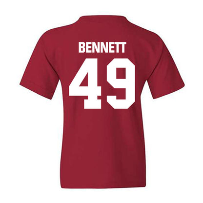 Indiana - NCAA Baseball : Eli Bennett - Classic Shersey Youth T-Shirt-1