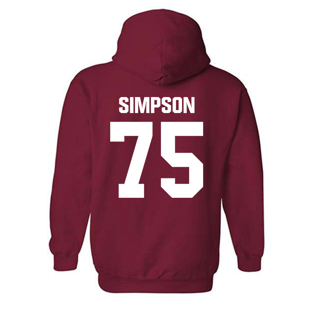 Indiana - NCAA Football : Sam Simpson - Classic Shersey Hooded Sweatshirt-1