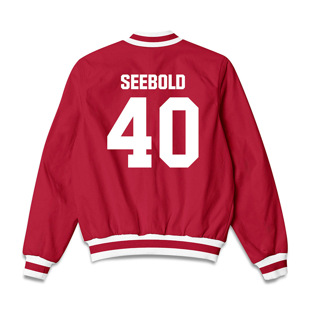 Indiana - NCAA Baseball : Gavin Seebold - Bomber Jacket-1