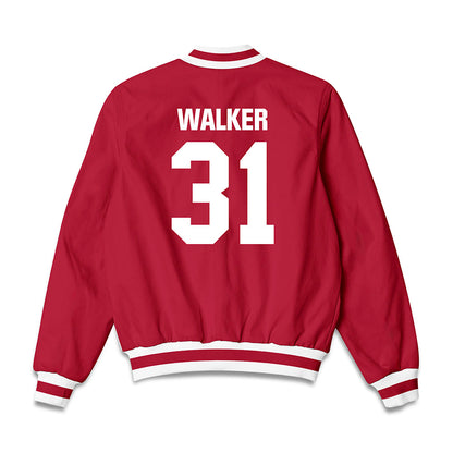 Indiana - NCAA Baseball : Eli Walker - Bomber Jacket-1