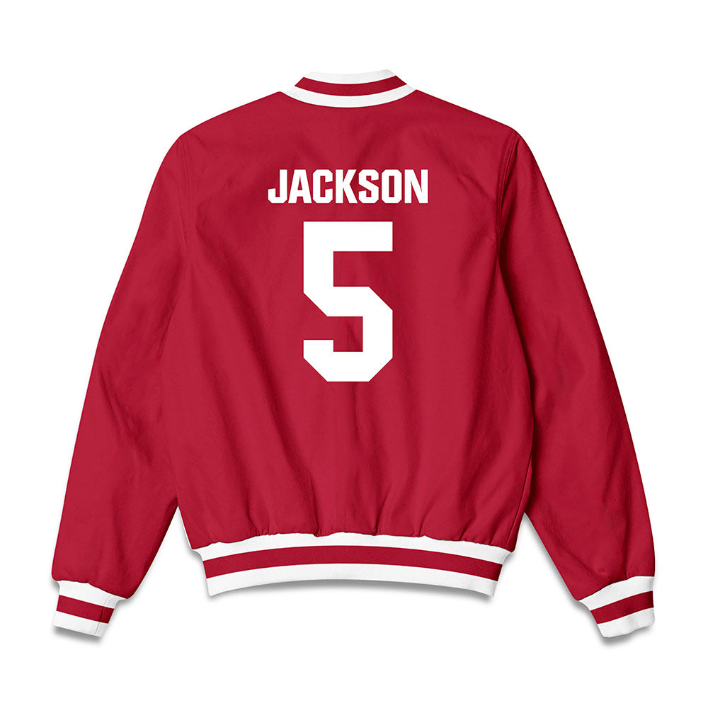 Indiana - NCAA Women's Volleyball : Audrey Jackson - Bomber Jacket-1