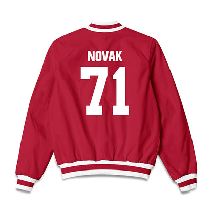 Indiana - NCAA Football : Benjamin Novak - Bomber Jacket-1