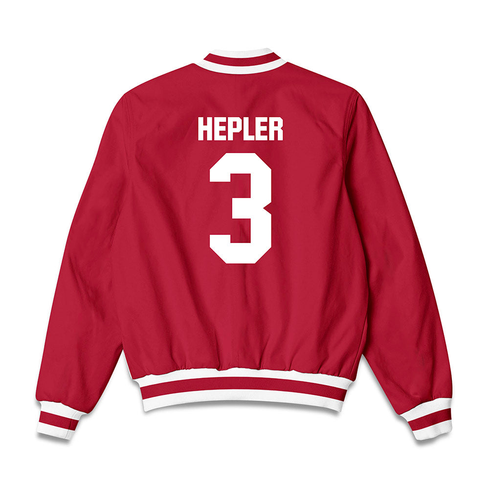 Indiana - NCAA Women's Volleyball : Ellie Hepler - Bomber Jacket-1