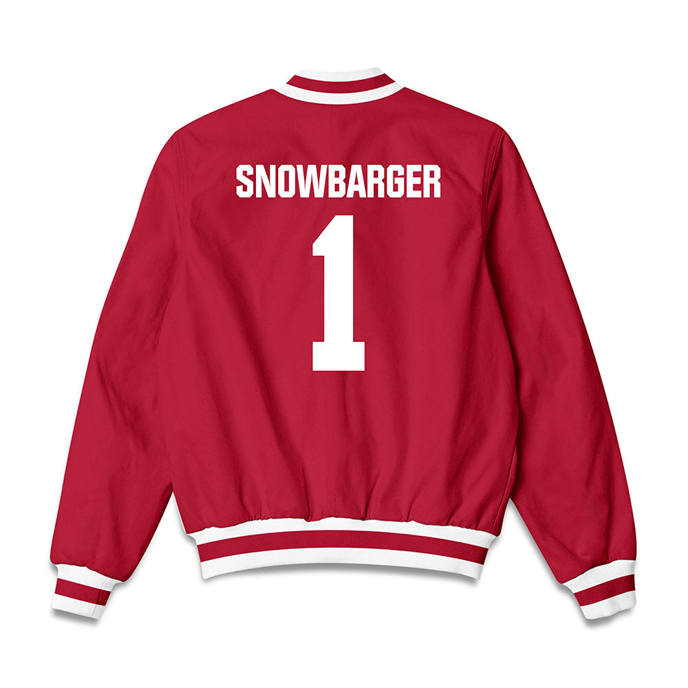 Indiana - NCAA Women's Volleyball : Sara Snowbarger - Bomber Jacket-1