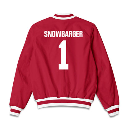 Indiana - NCAA Women's Volleyball : Sara Snowbarger - Bomber Jacket-1
