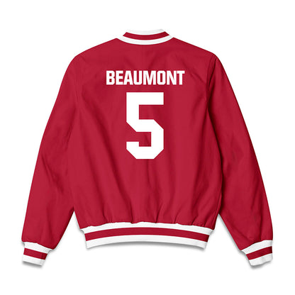 Indiana - NCAA Women's Basketball : Lenee Beaumont - Bomber Jacket-1