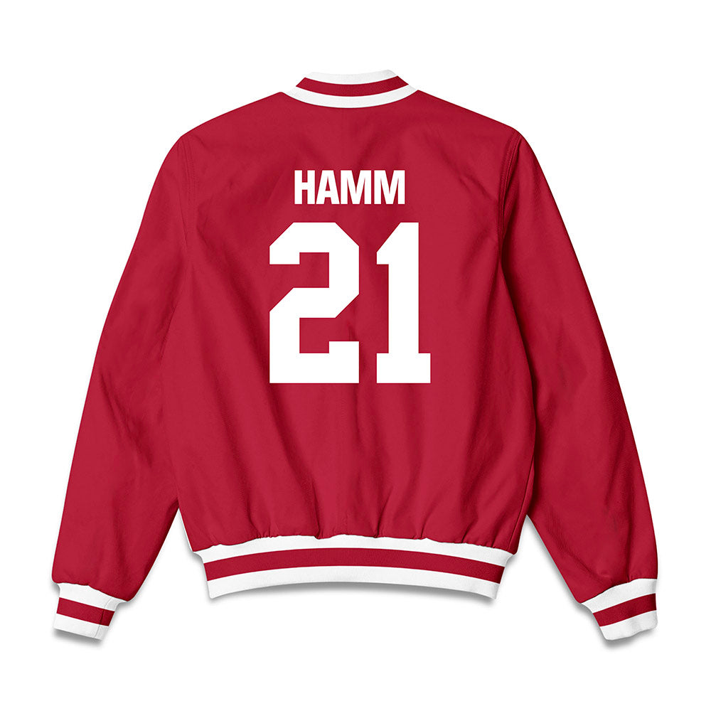 Indiana - NCAA Women's Soccer : Grace Hamm - Bomber Jacket-1