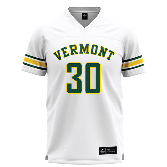 UVM - NCAA Men's Lacrosse : Connor Huguenard - White Lacrosse Jersey -0