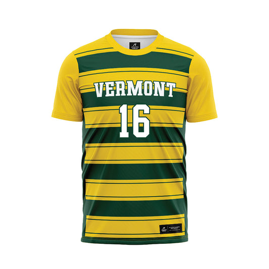 UVM - NCAA Men's Soccer : Nico Loebus - Gold Soccer Jersey-0