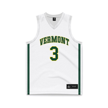 UVM - NCAA Women's Basketball : Emma Haan - White Basketball Jersey-0