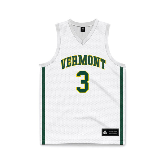 UVM - NCAA Women's Basketball : Emma Haan - White Basketball Jersey-0