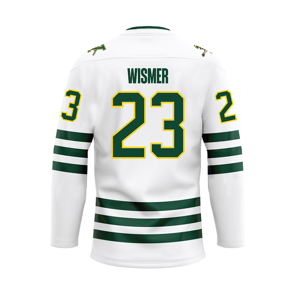 UVM - NCAA Men's Ice Hockey : Jax Wismer - White Hockey Jersey-1