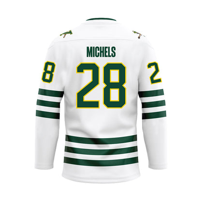 UVM - NCAA Men's Ice Hockey : Matteo Michels - White Hockey Jersey-1