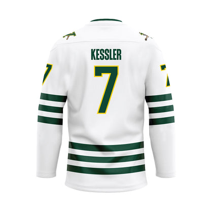 UVM - NCAA Men's Ice Hockey : Colin Kessler - White Hockey Jersey-1