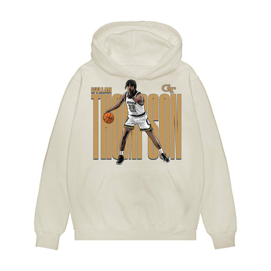 Georgia Tech - NCAA Men's Basketball : Dyllan Thompson - Collage Premium Hooded Sweatshirt-0