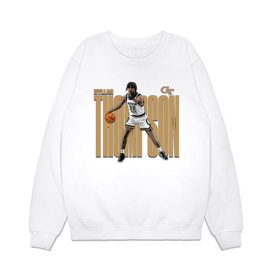 Georgia Tech - NCAA Men's Basketball : Dyllan Thompson - Collage Premium Crewneck Sweatshirt-0