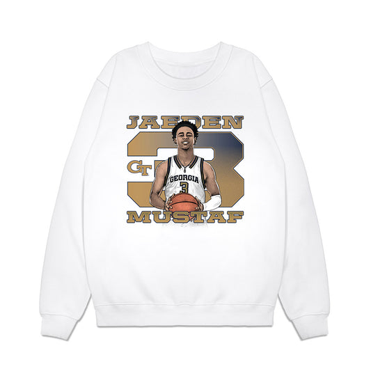 Georgia Tech - NCAA Men's Basketball : Jaeden Mustaf - Collage Premium Crewneck Sweatshirt-0