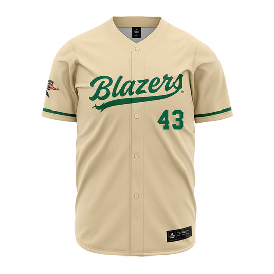 UAB - NCAA Baseball : brooks house house - Cream Jersey-0