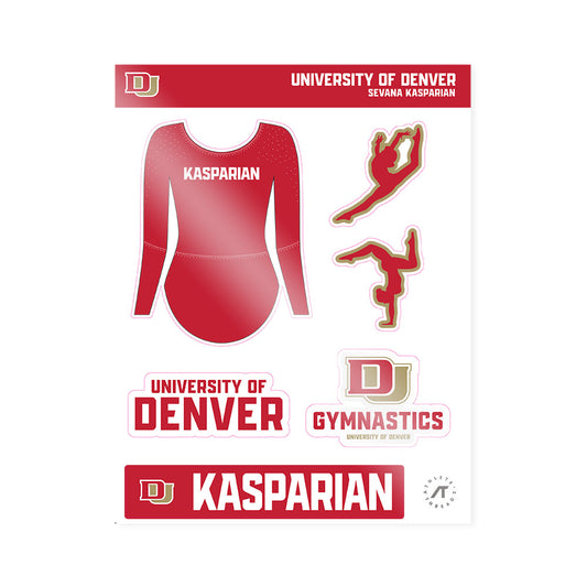 DU - NCAA Women's Gymnastics : Sevana Kasparian - Sticker Sheet-0