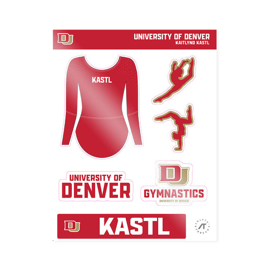 DU - NCAA Women's Gymnastics : Kaitlynd Kastl - Sticker Sheet-0
