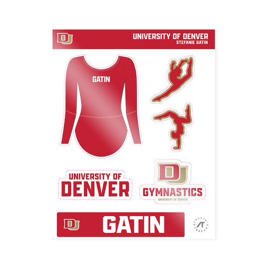 DU - NCAA Women's Gymnastics : Stefanie Gatin - Sticker Sheet-0