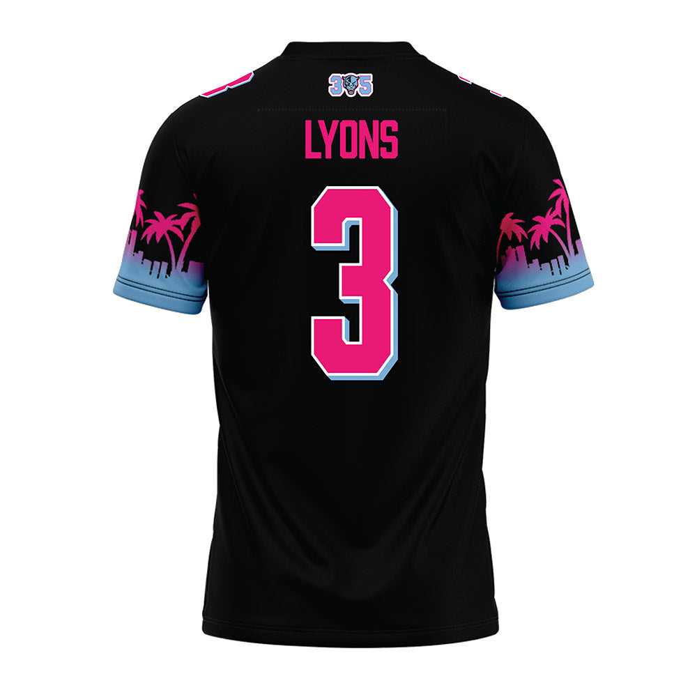 FIU - NCAA Football : Devonte Lyons - Vice Black Premium Football Jersey-1